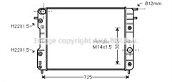 Spec ava radiator for opel - oe,