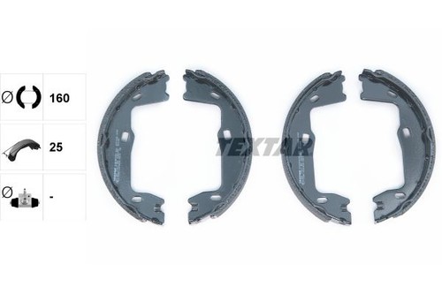 Textar parking brake shoe set - textar,