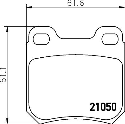 Don rear brake pad set - don,