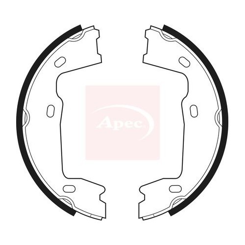 Apec brake shoe set parking - apec,