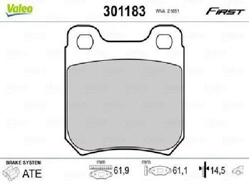 Original valeo brake pad set - original,